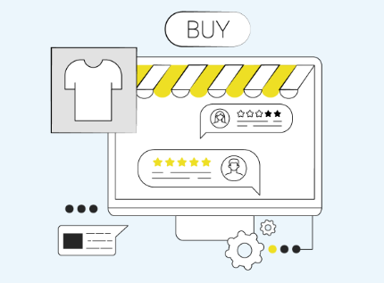 Animated Online Store with Customer Reviews and Ratings