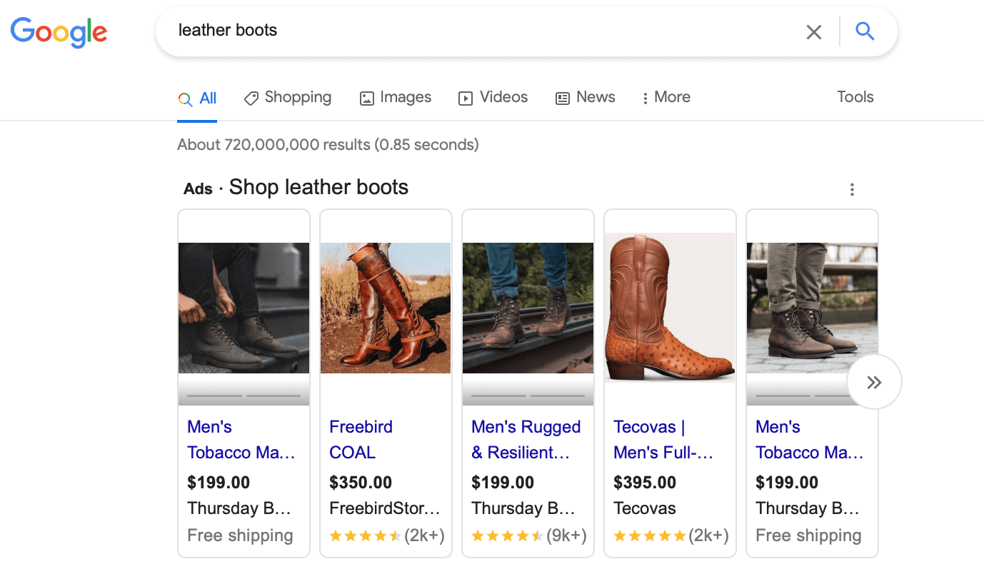 google shopping ads