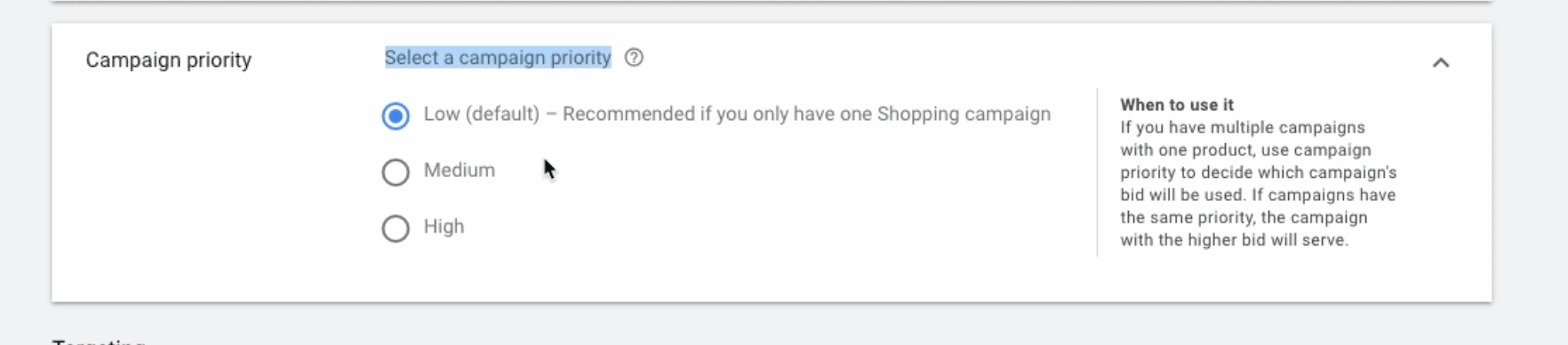 google shopping ad set up