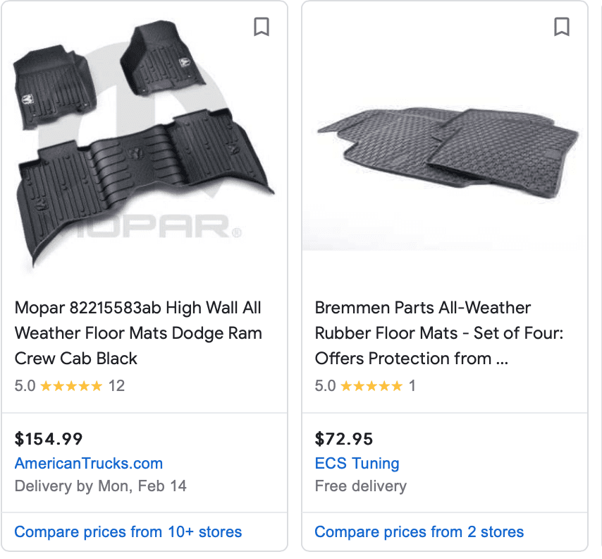 google shopping ads expamples