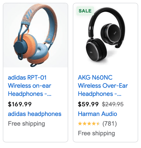 Headphones cheap google shopping