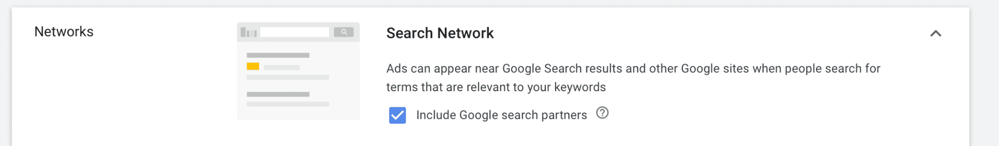 google ads search partner network