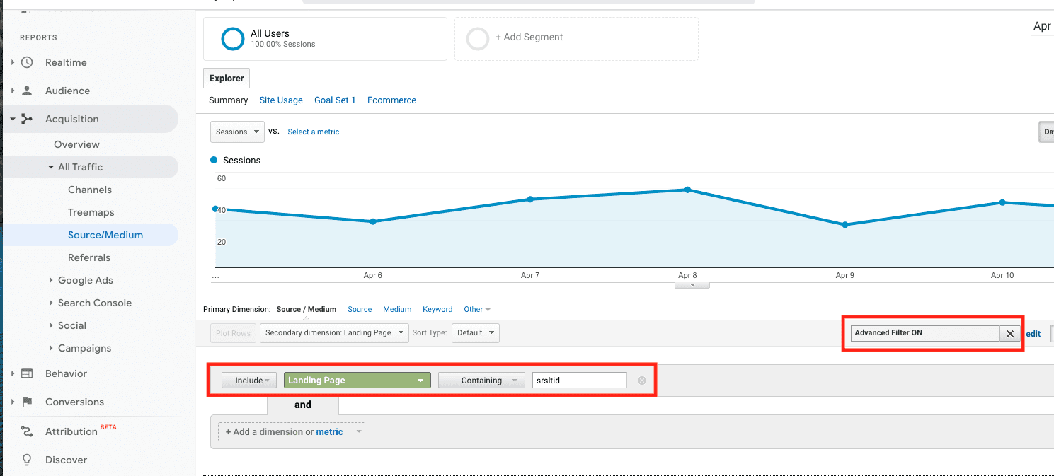how to view free listings in Google Analytics