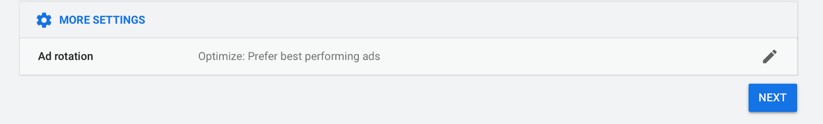 ad rotation optimize setting