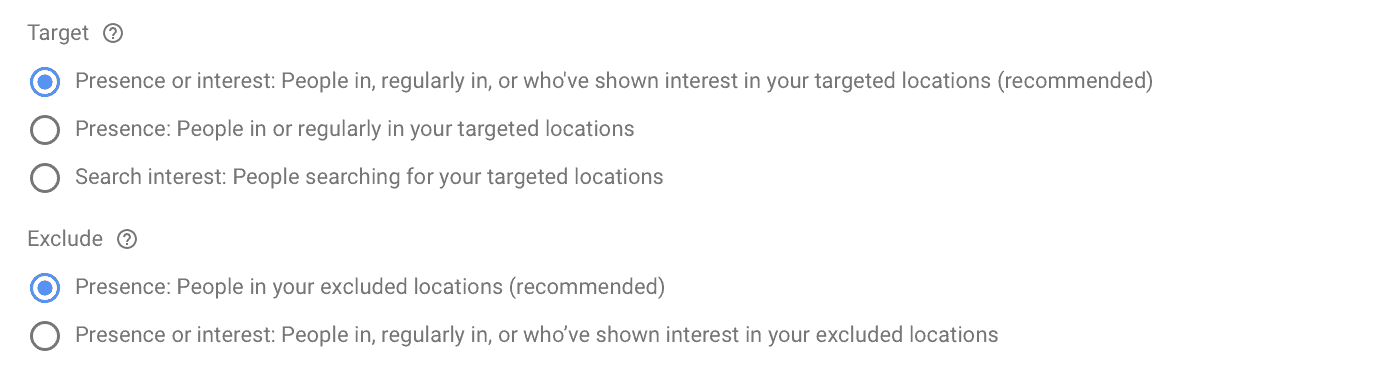 Setting Up Target Customer on Google Ad Campaign