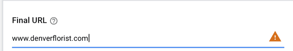 Setting Up A URL on Google Ads