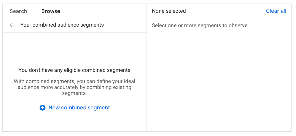Setting Up a Combined Audience Segment on Google Ads
