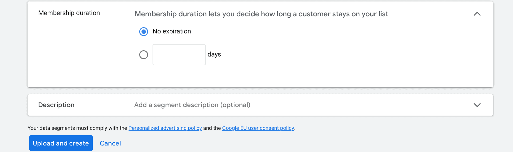 customer match membership duration