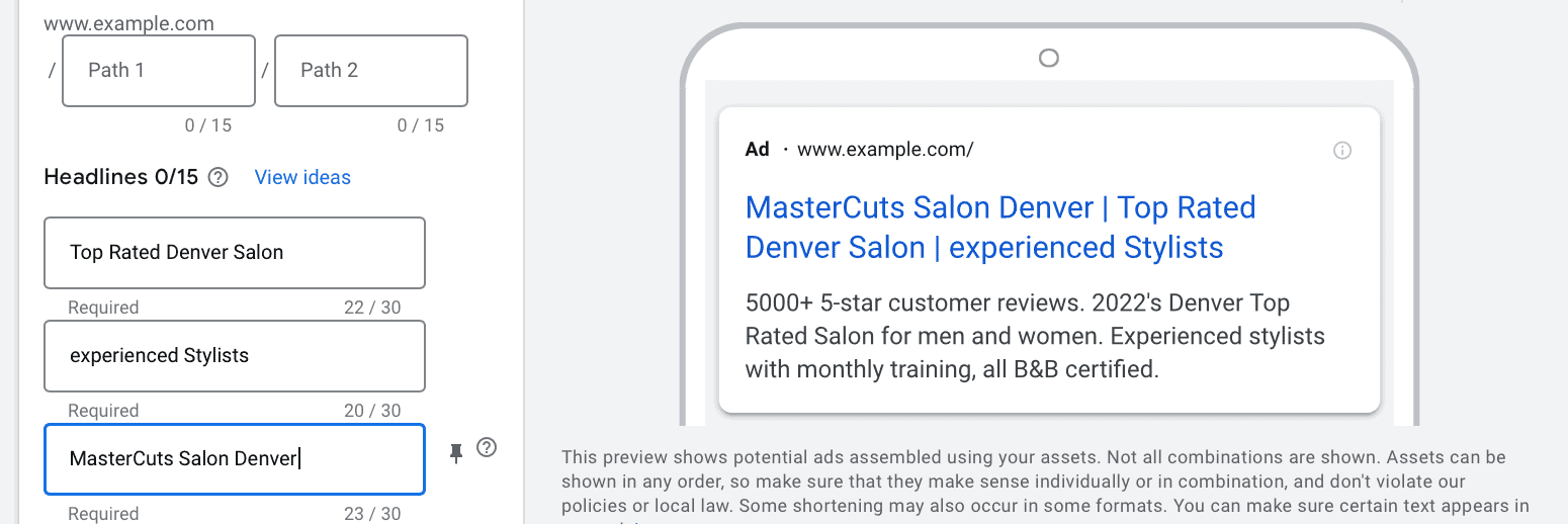 Setting Up Google Ads for Salon