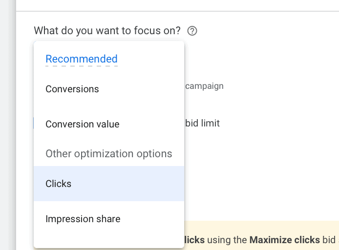 Setting Up Option where Ads Should Be Focused
